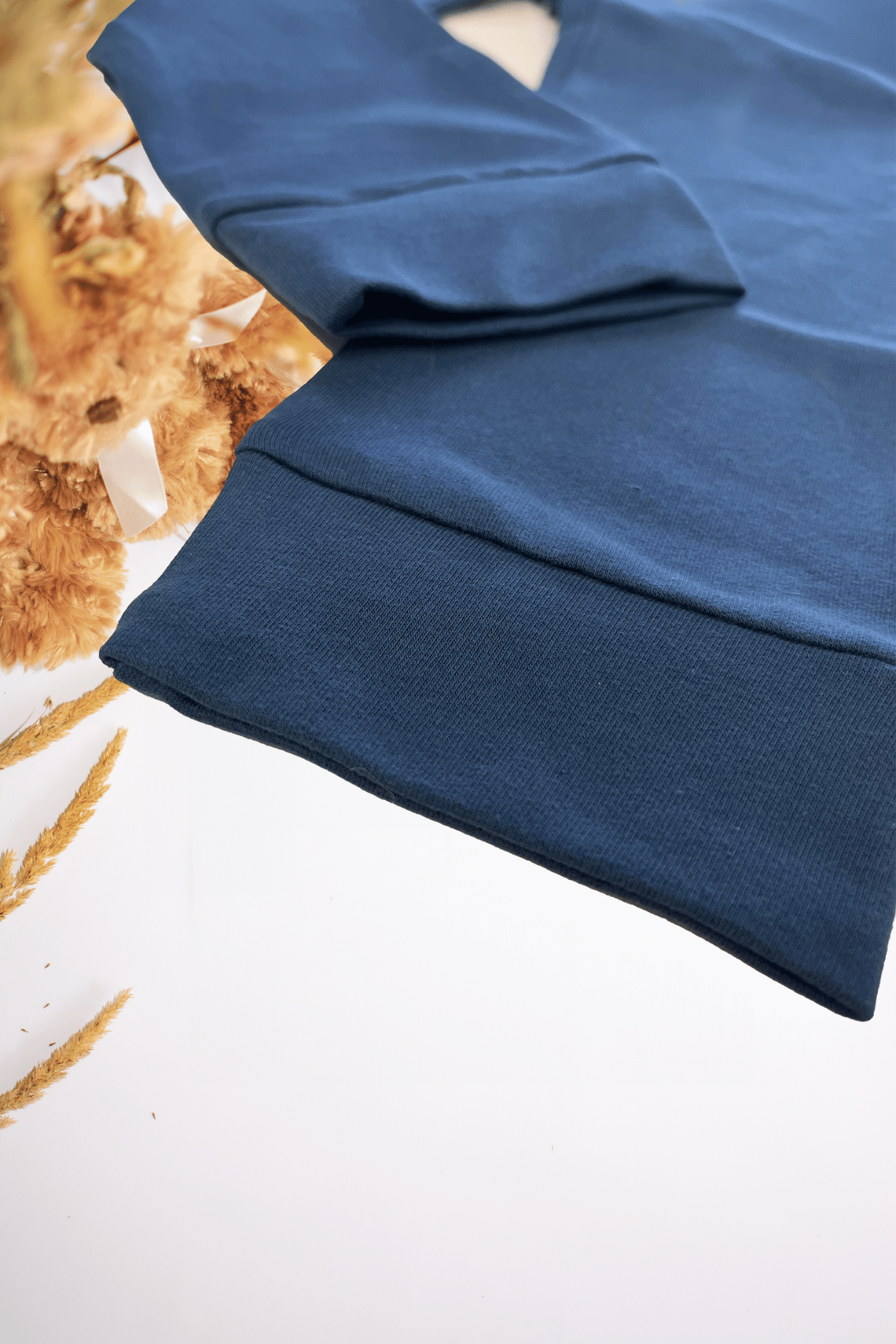 Indigo spalvos kelnės vaikams | Tinkamos į mokyklą | Be pūkelio - Stiliaus detalė