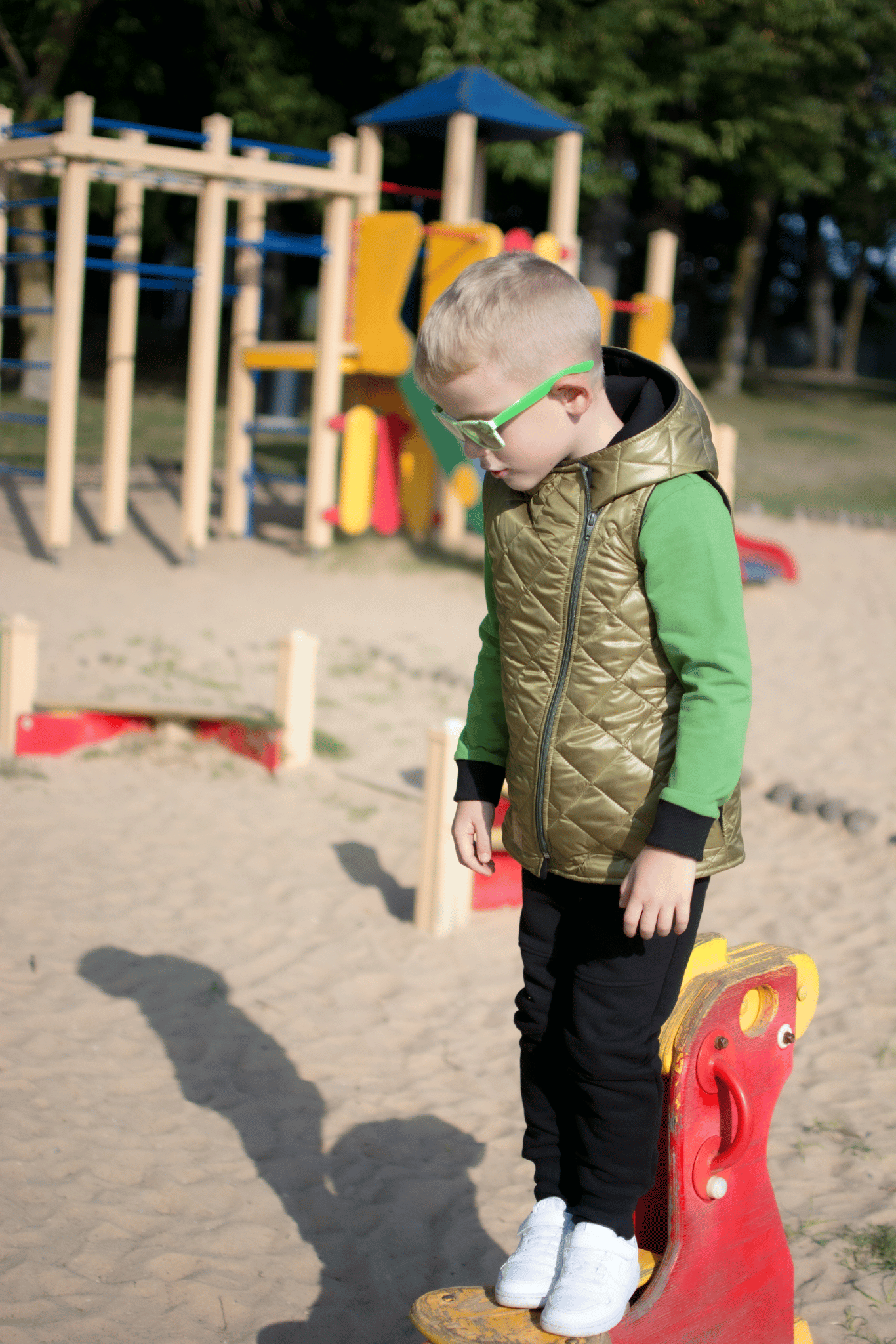 Vaikiška liemenė | Samanų spalva | Rudeniui / pavasariui - Stiliaus detalė