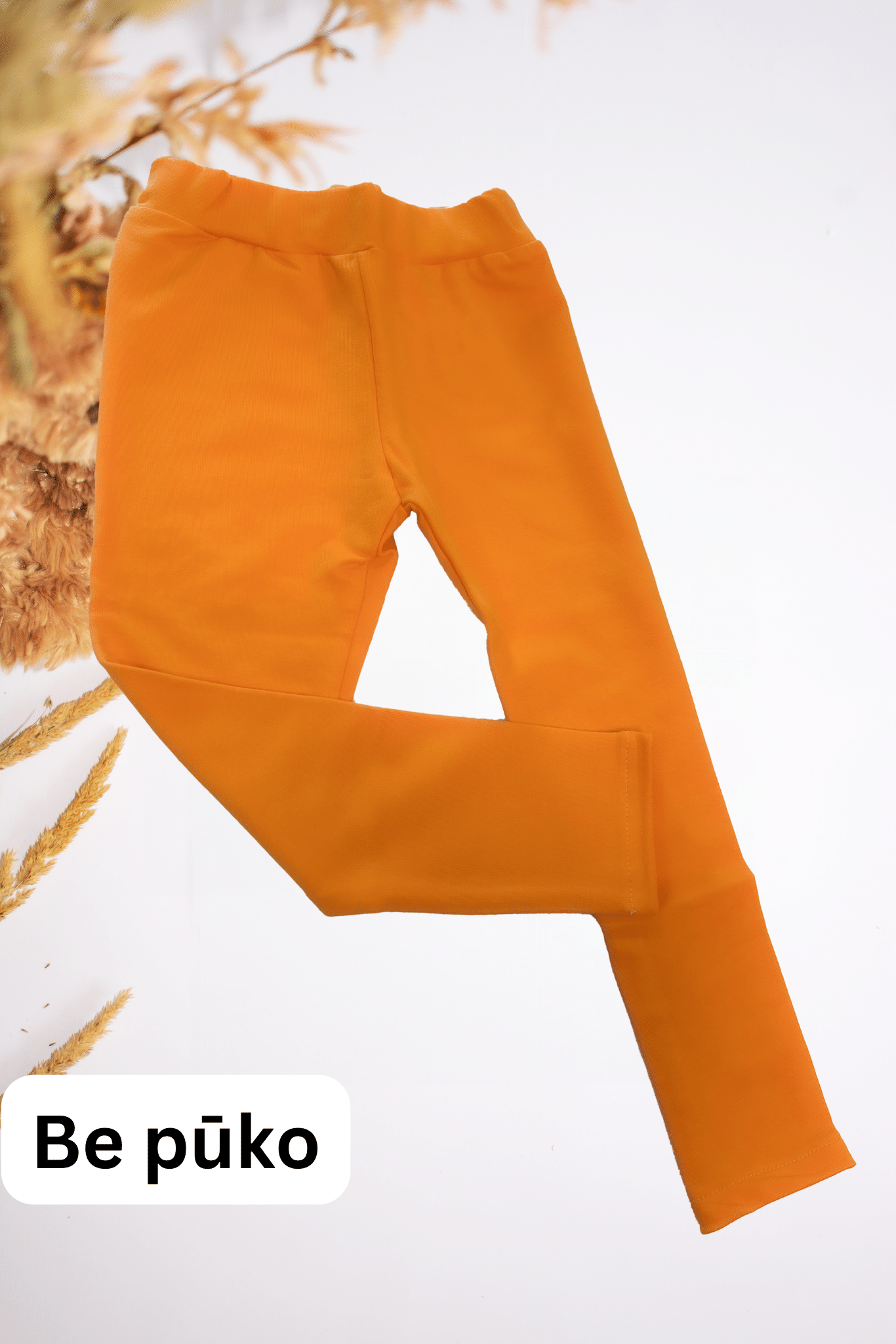 Vaikiškos tamprės | Be pūko | Mango spalvos - Stiliaus detalė