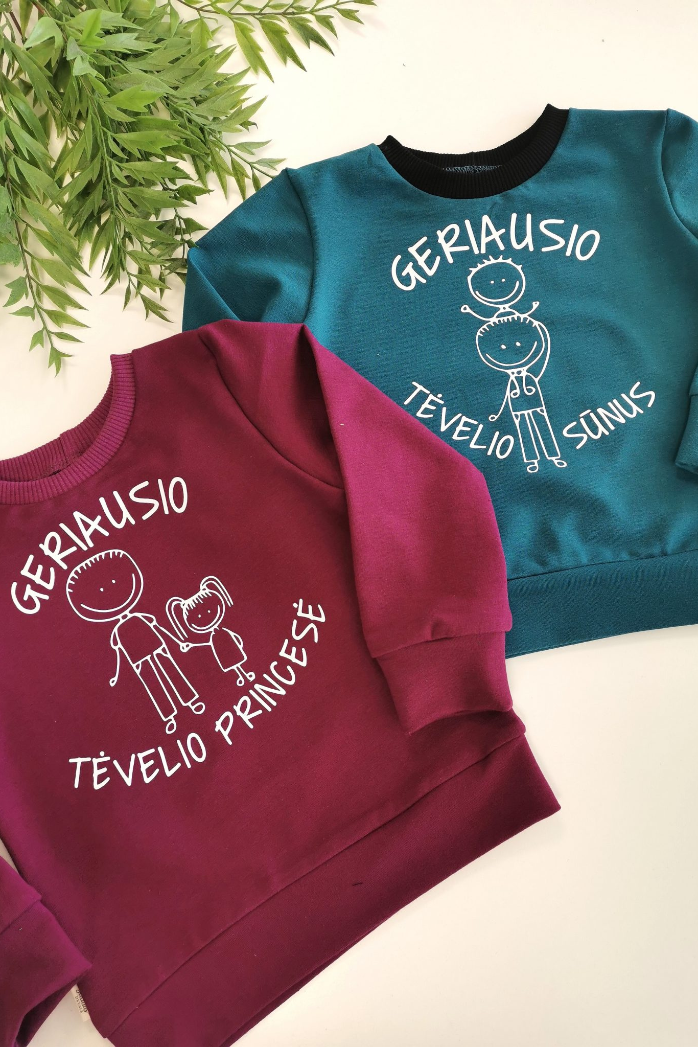 Vaikiškas džemperis “Geriausio tėvelio Princesė”Stiliaus detalė
