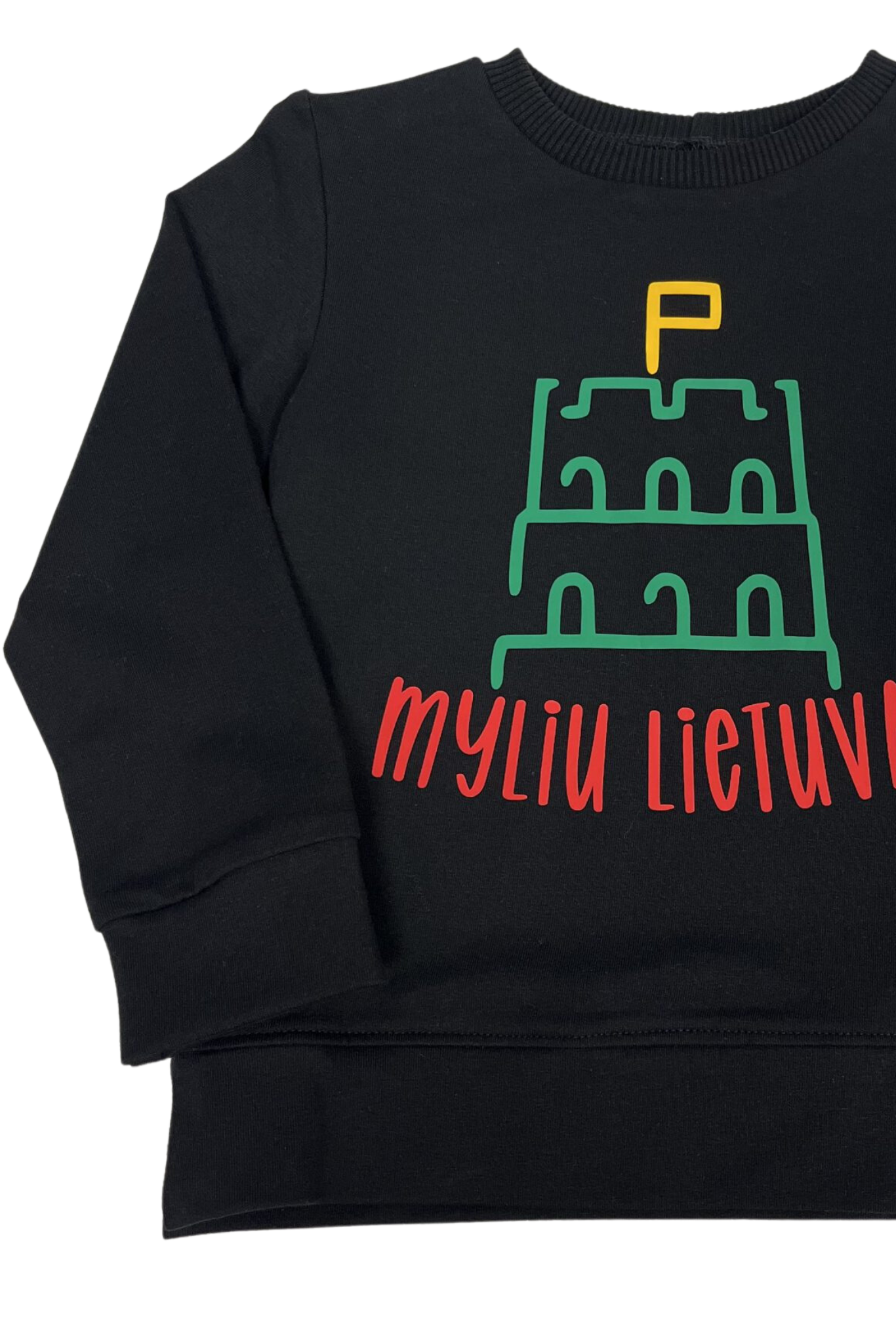 Vaikiškas džemperis “Myliu Lietuvą”Stiliaus detalė