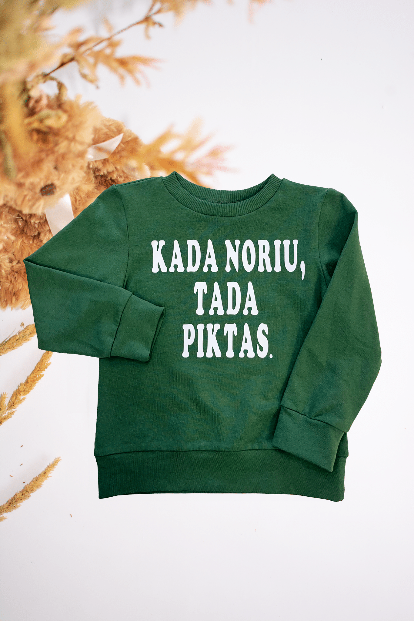 Vaikiškas kostiumėlis "Kada noriu, tada piktas.” | Be pūkelio | Chaki spalvos - Stiliaus detalė