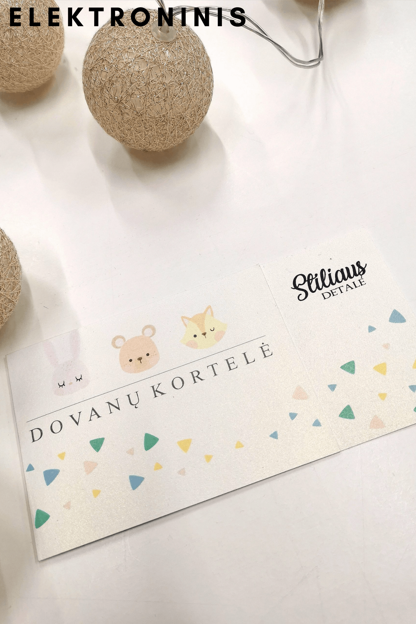 Elektroninis dovanų kuponas - Stiliaus detalė