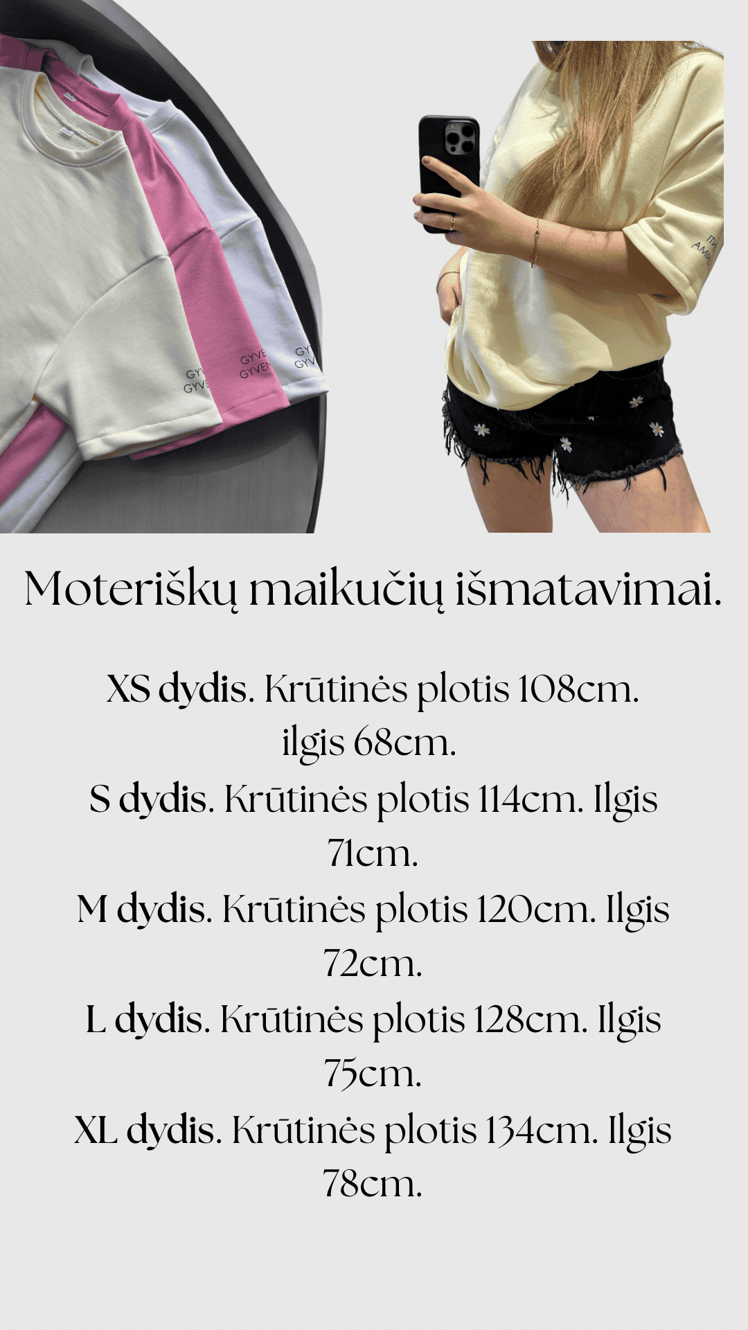 Oversize maikutė moterims "Gyventi gyvenimą"