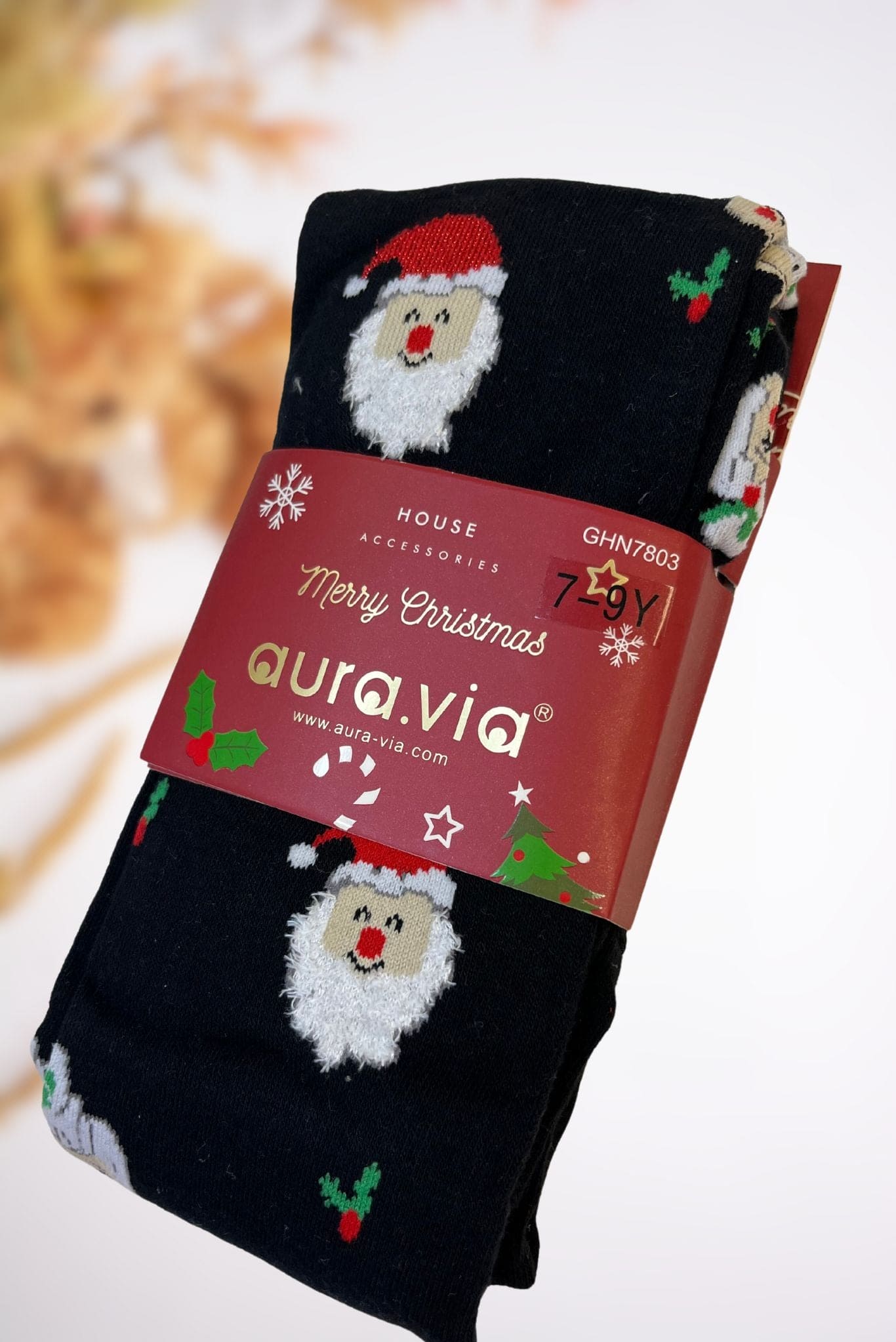 Kalėdinės pėdkelnės vaikams | Juoda