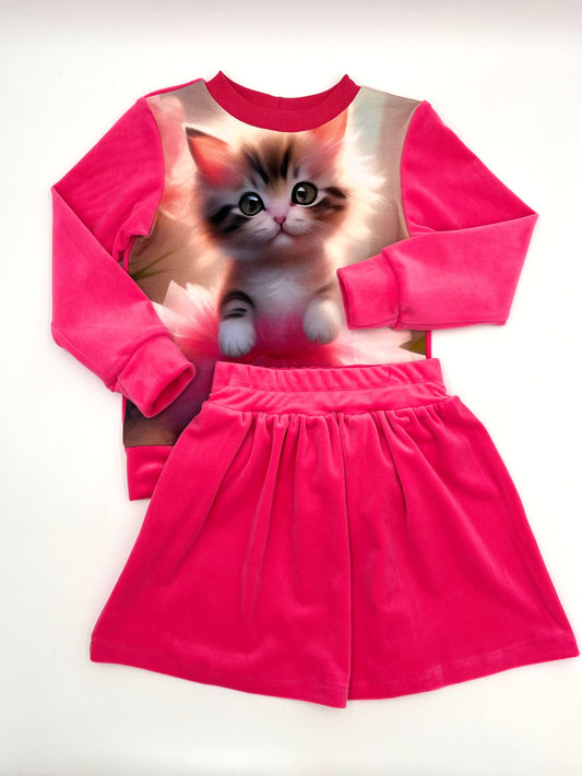 Vaikiškas kostiumėlis "Rožinis katinėlis"