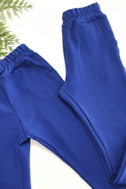 Klasikinės vaikiškos kelnės | Karališkos mėlynos spalvos - Stiliaus detalė