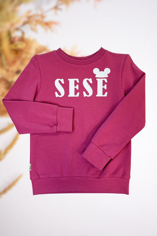 Malage spalvos vaikiškas džemperis “SESĖ”