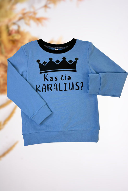 Vaikiškas chaki džemperis “Kas čia karalius?”