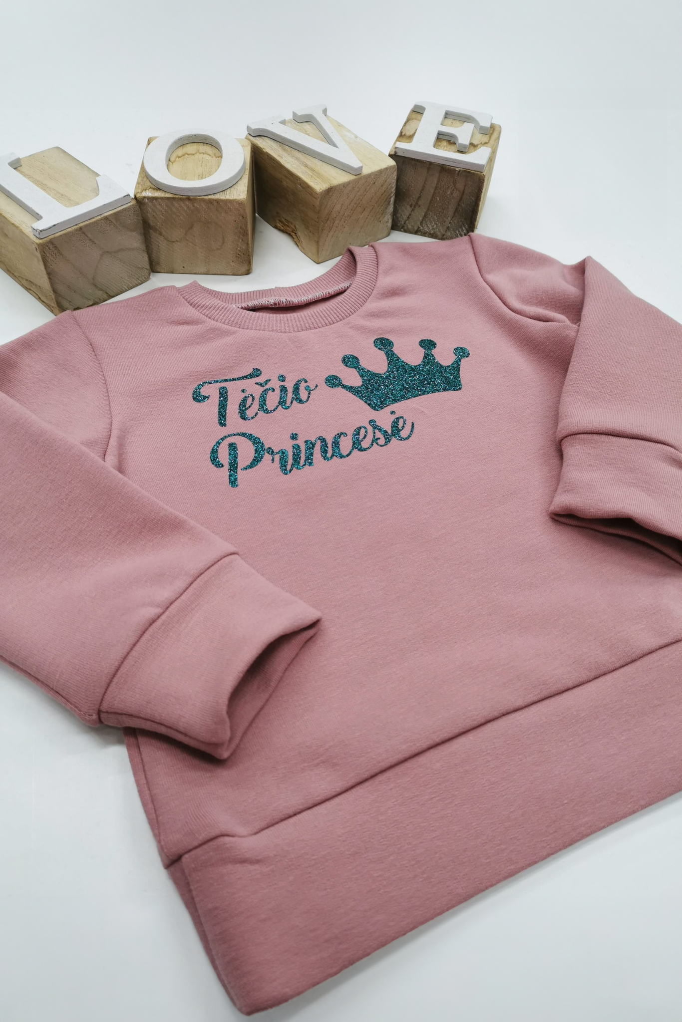 Vaikiškas džemperis “Tėvelio Princesė”Stiliaus detalė