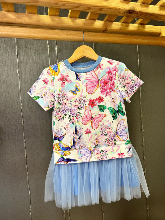 Vasarinė vaikiška suknelė | 98 dydis - Stiliaus detalė