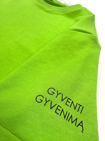 Oversize maikutė moterims "Gyventi gyvenimą" - Stiliaus detalė