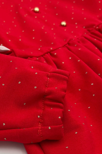 Vaikiška suknelė "Kalėdų dvasia" | Limituota kolekcija | Raudonos spalvos