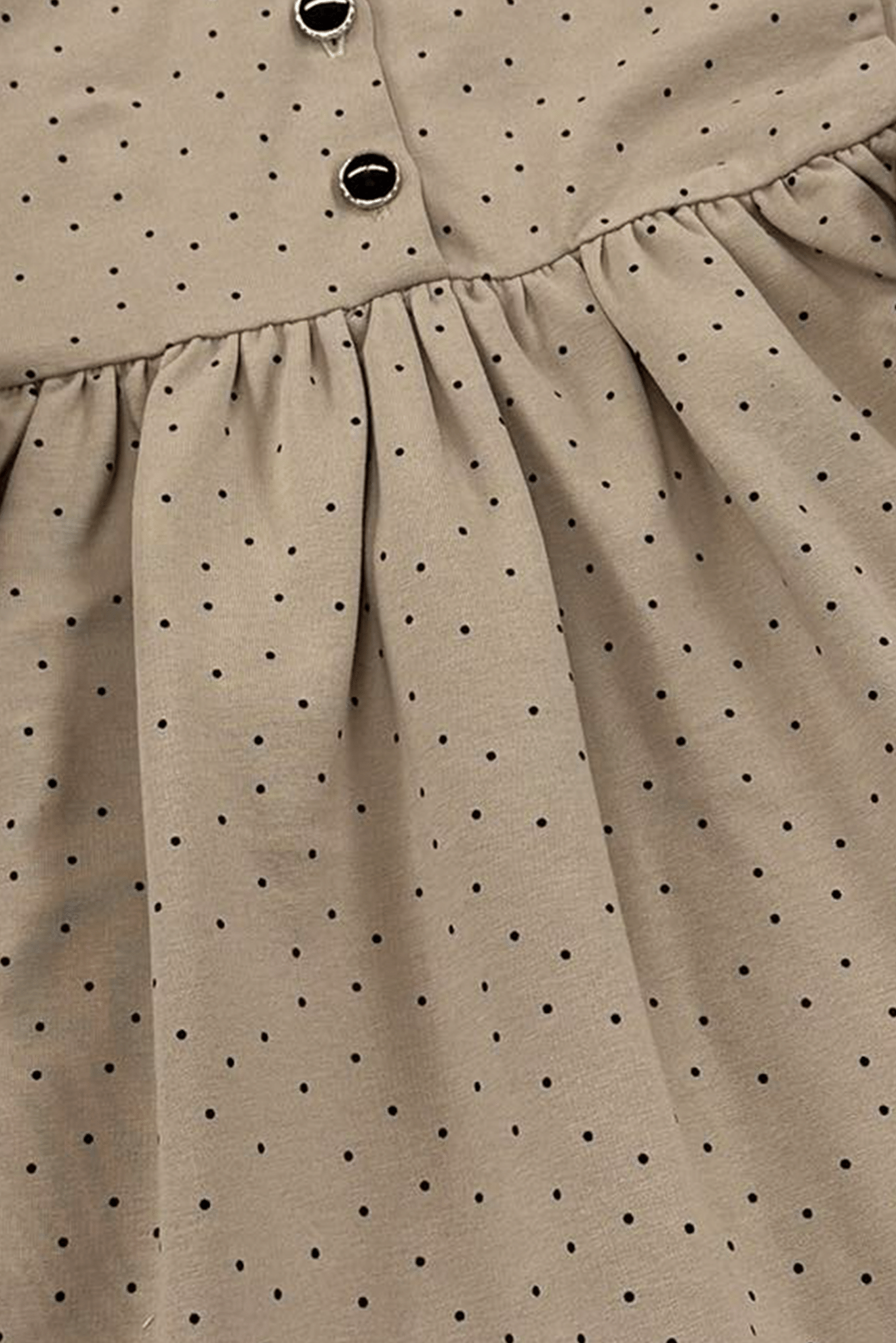 Vaikiška suknelė "Labas, Rugsėji!" | Limituota kolekcija | Latte spalvos - Stiliaus detalė