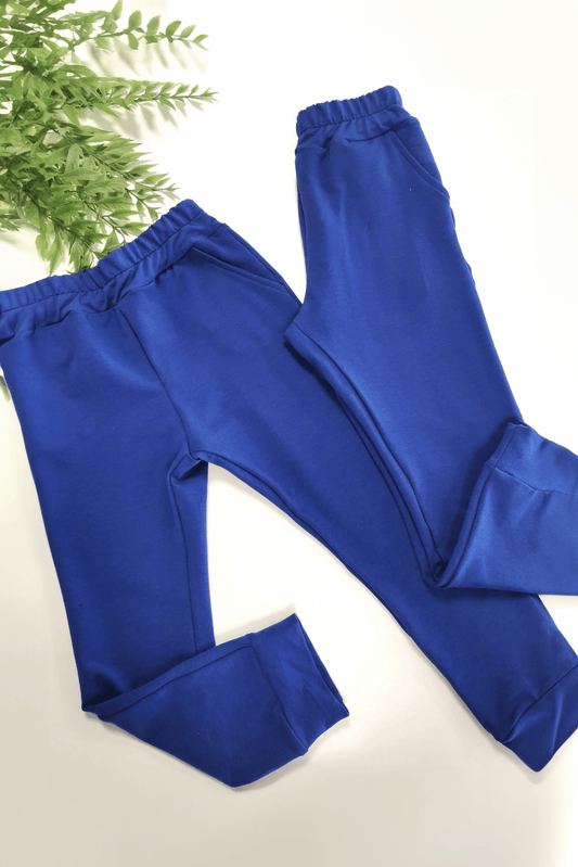 Klasikinės vaikiškos kelnės | Karališkos mėlynos spalvos - Stiliaus detalė