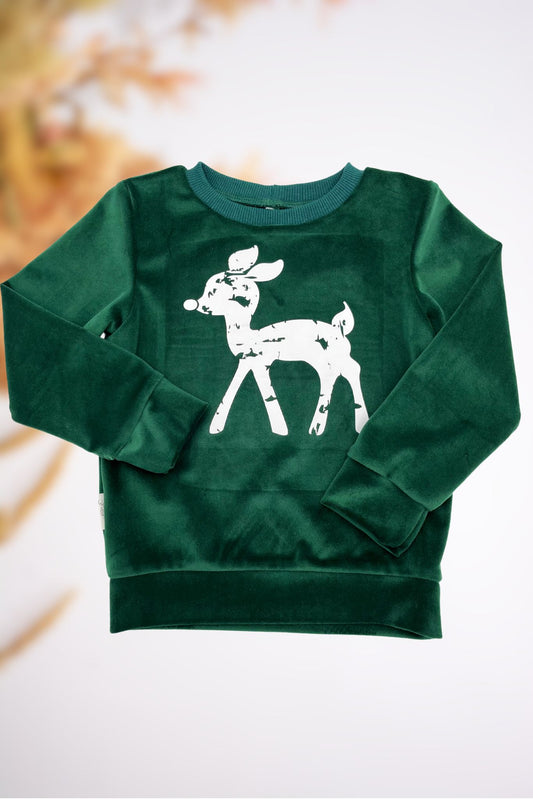 Vaikiškas veliūrinis džemperis “Rudolfas”