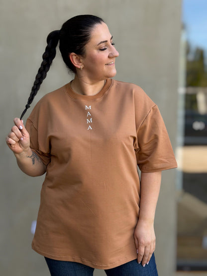 Oversize maikutė moterims "MAMA" - Stiliaus detalė