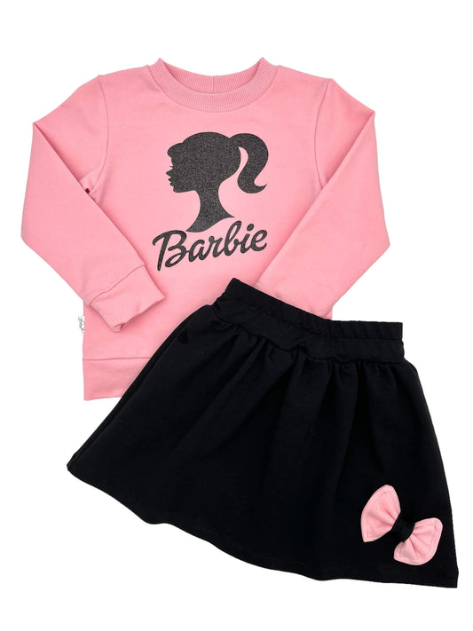Komplektas džemperis + sijonas "Rožinė lėlytė"