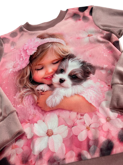 Mergaitiškas soft veliūro kostiumėlis „Romantika“