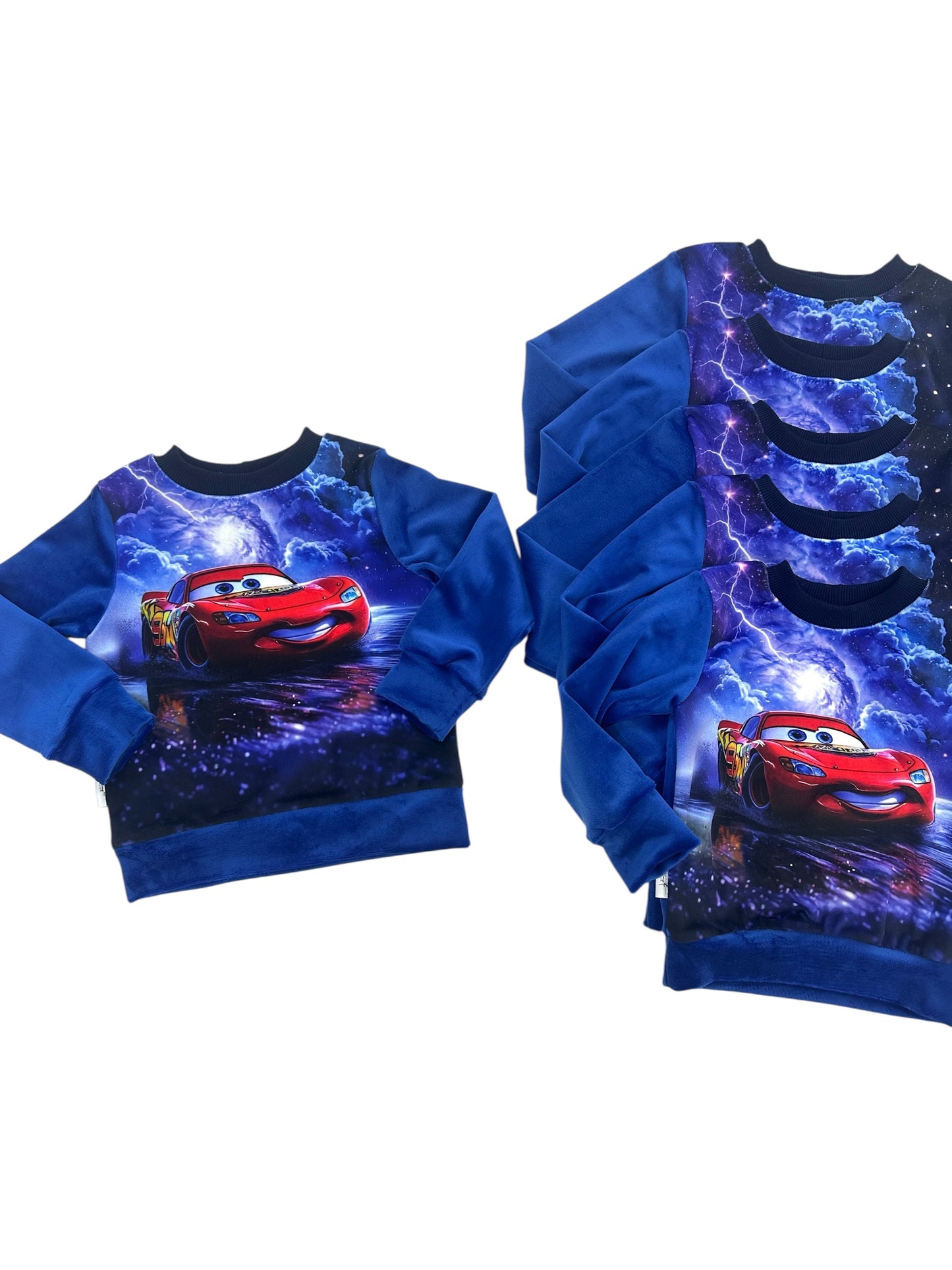 Vaikiškas džemperis su automobiliu „Mašinytė“ | Soft veliūras