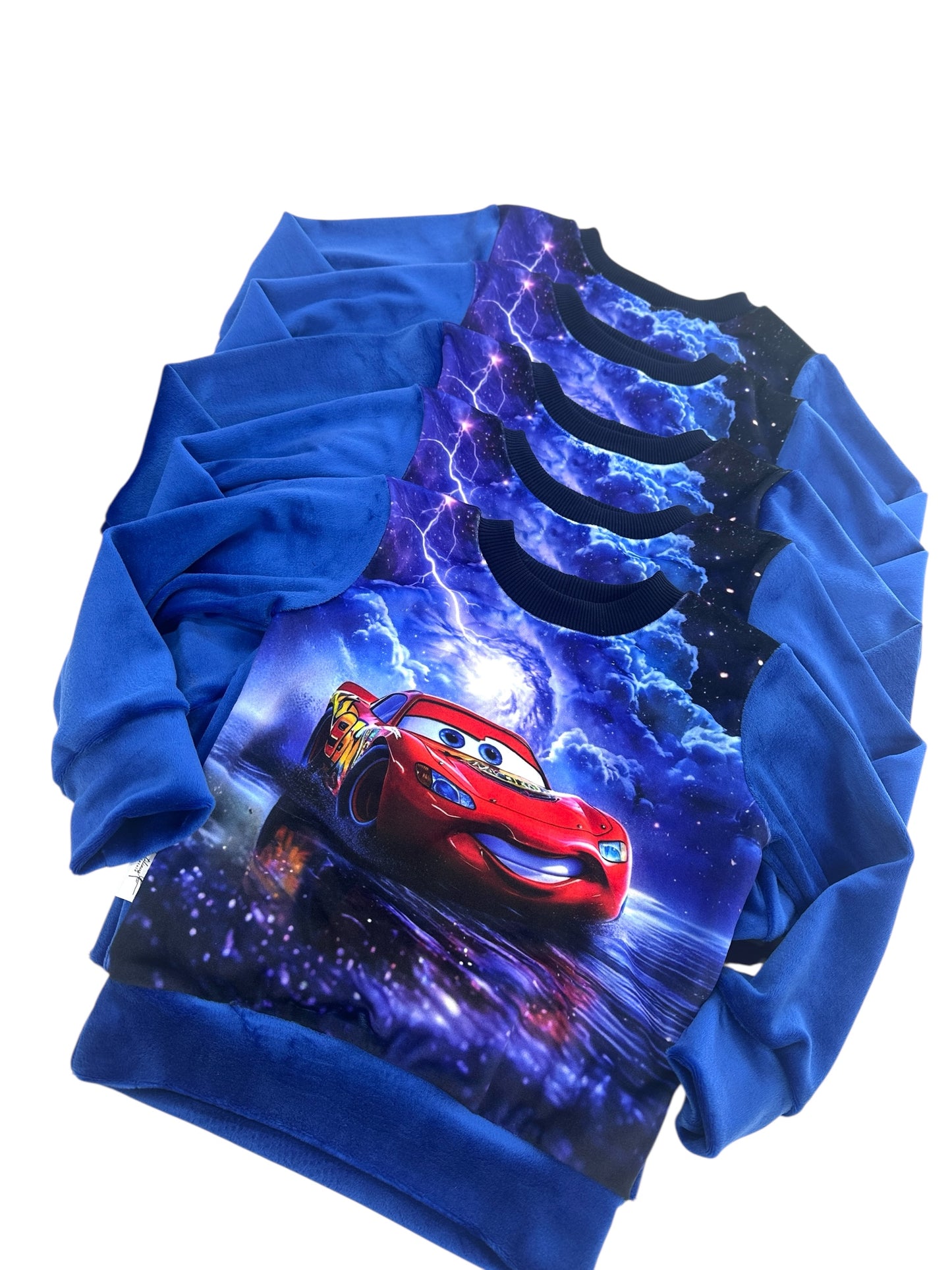 Vaikiškas džemperis su automobiliu „Mašinytė“ | Soft veliūras