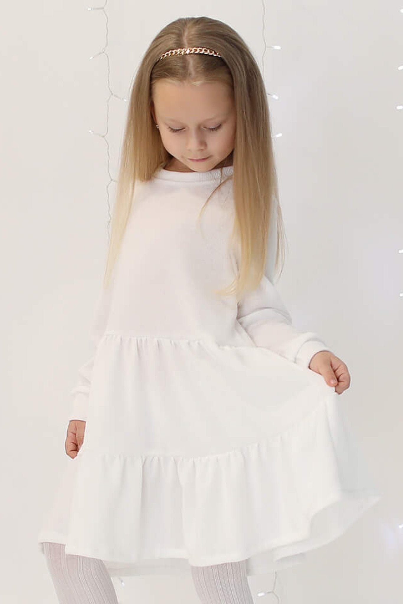 Megzto trikotažo vaikiška suknelė “Švelnumas” - My Store