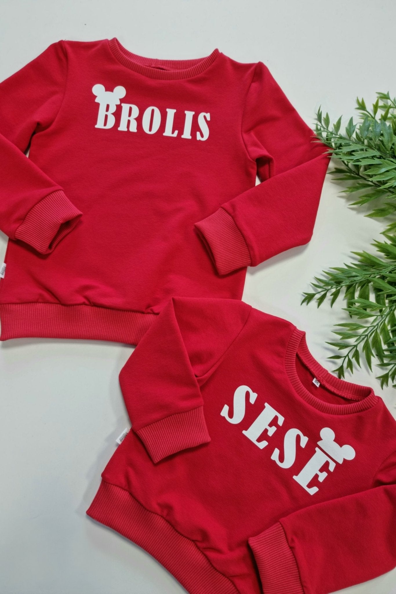 Raudonas vaikiškas džemperis “BROLIS” - My Store
